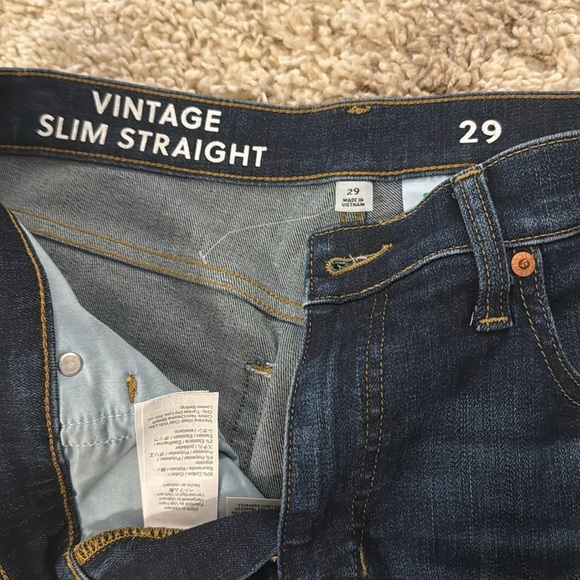 JCrew Darkwash Vintage Women's Straight Leg Jeans - Deep Indigo size 29 - Picture 2 of 4